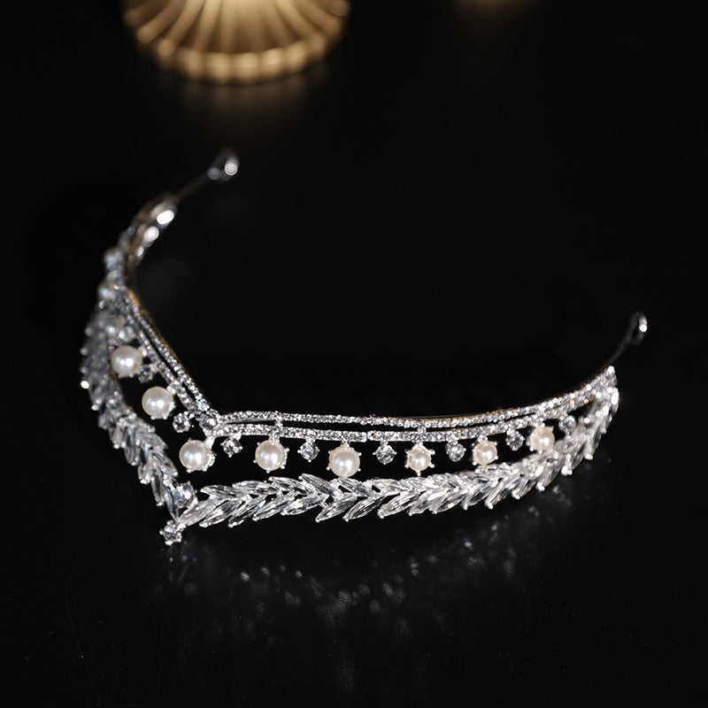 Bridal Crown Baroque Pearl Luxury Headband