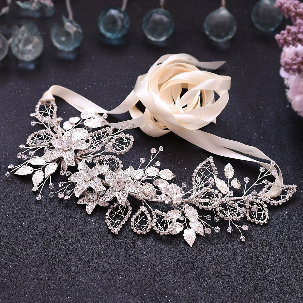 Light Luxury Alloy Flower Wedding Dress Belt