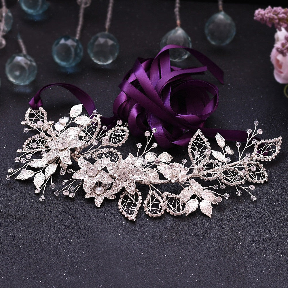 Light Luxury Alloy Flower Wedding Dress Belt