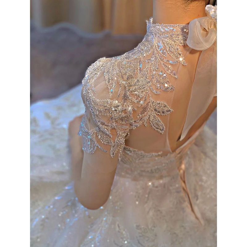Retro Wedding Dress Style Main Yarn New Bridal French Slimming Small Man