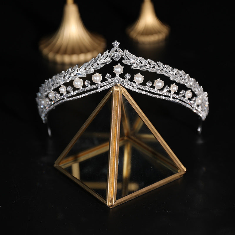 Bridal Crown Baroque Pearl Luxury Headband