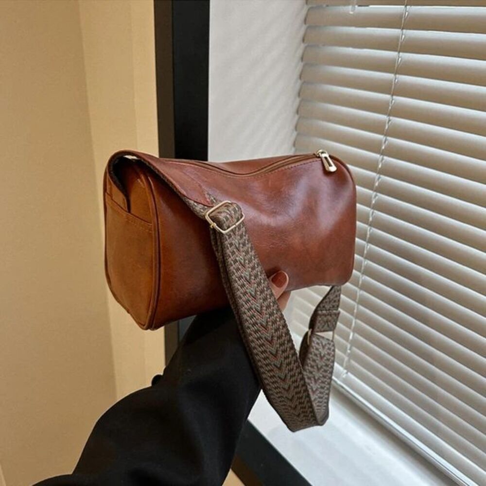 Handbags For Women Shoulder Tote Work Bags Vintage PU Leather Boston Women Small Handbag And Purse Fashion Designer Crossbody Bag Female Casual Travel Pillow Shoulder Bag (China)