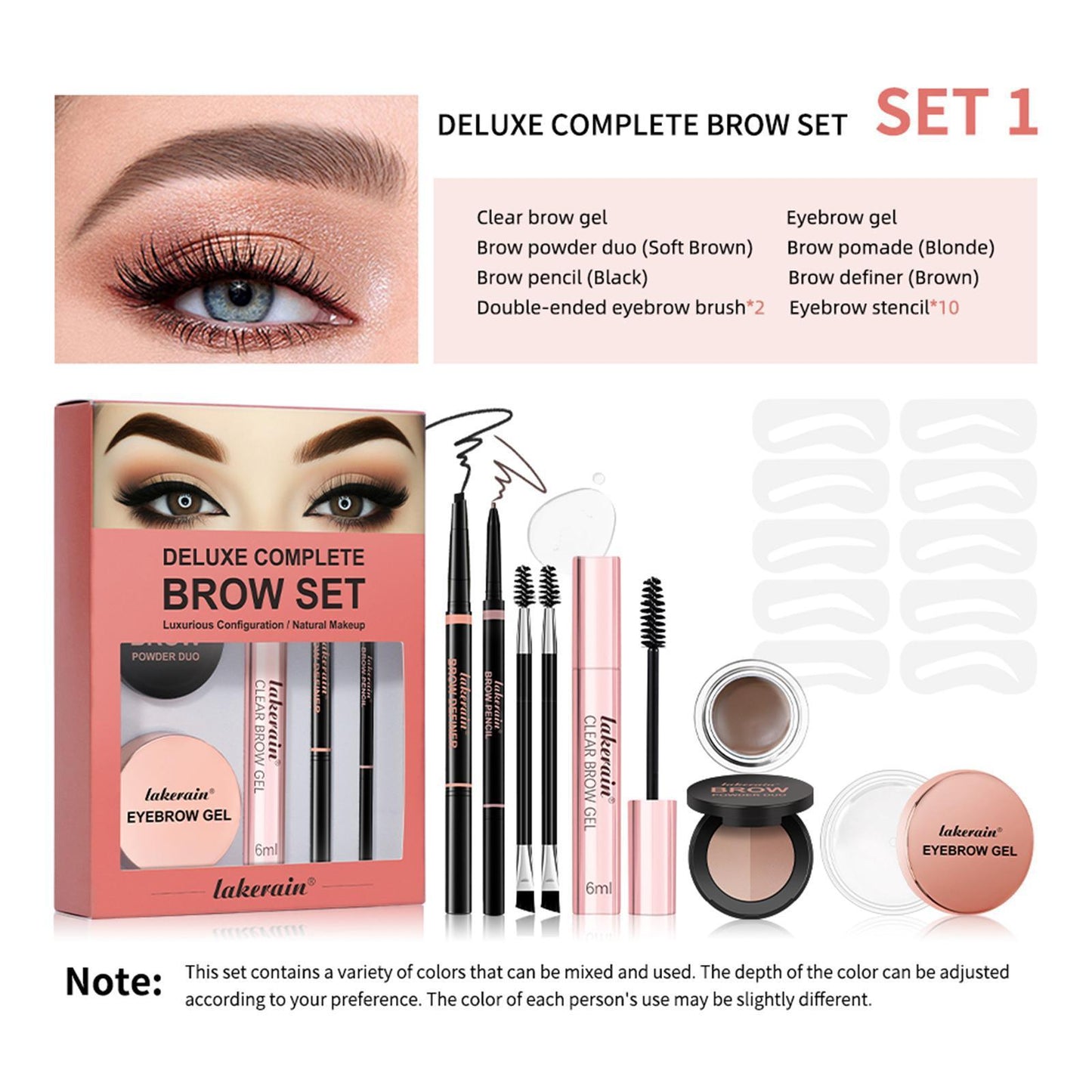 Full Set Of Stereo Powder Brow Cream Eyebrow Gel Suit