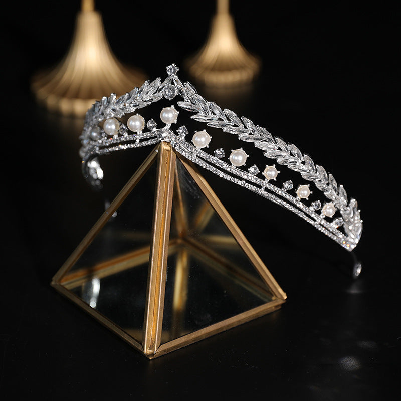 Bridal Crown Baroque Pearl Luxury Headband