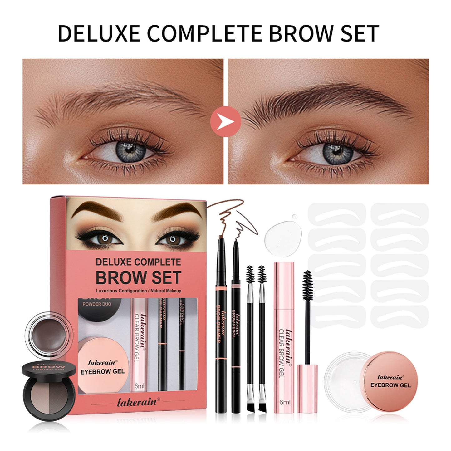 Full Set Of Stereo Powder Brow Cream Eyebrow Gel Suit