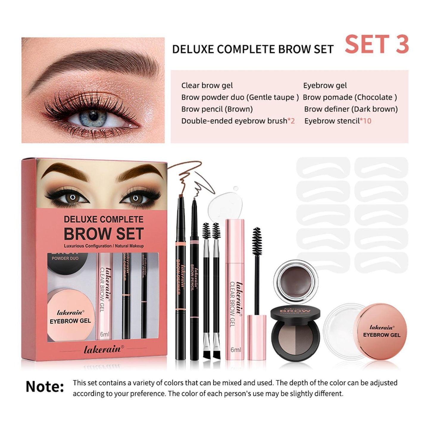Full Set Of Stereo Powder Brow Cream Eyebrow Gel Suit