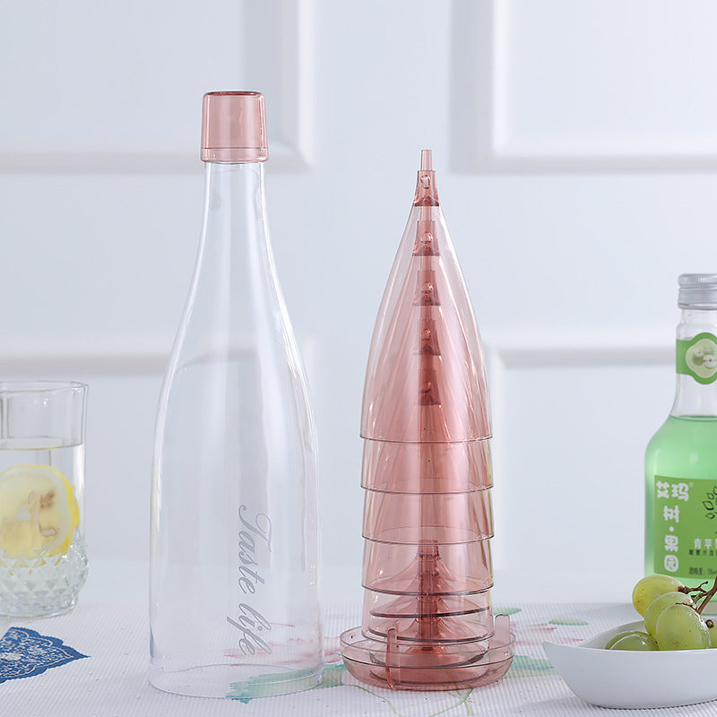Plastic Transparent Wine Cup Set
