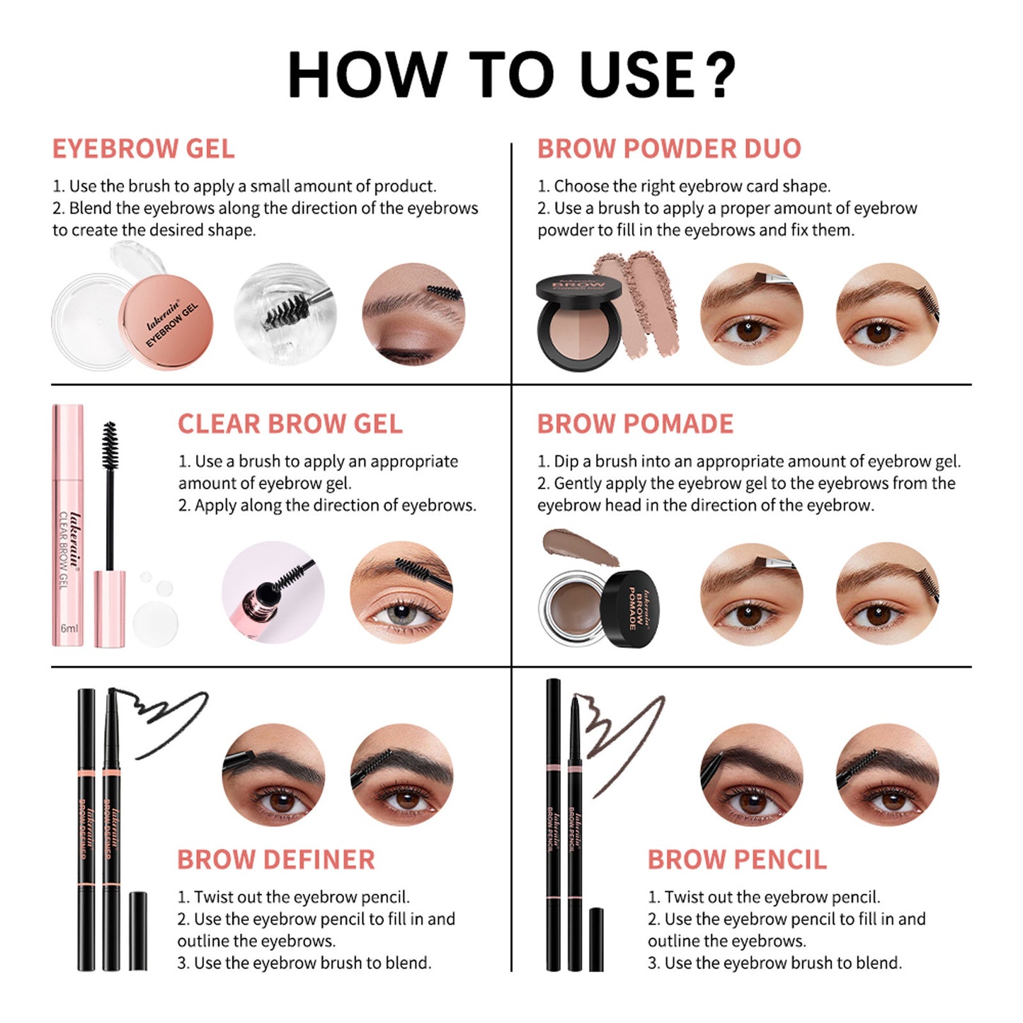 Full Set Of Stereo Powder Brow Cream Eyebrow Gel Suit
