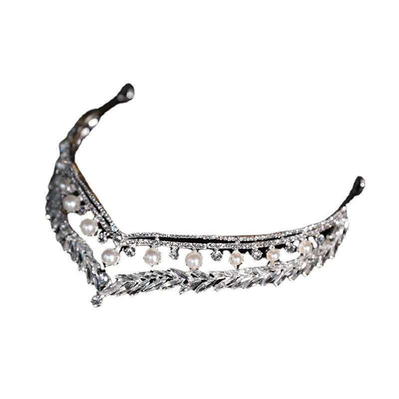 Bridal Crown Baroque Pearl Luxury Headband