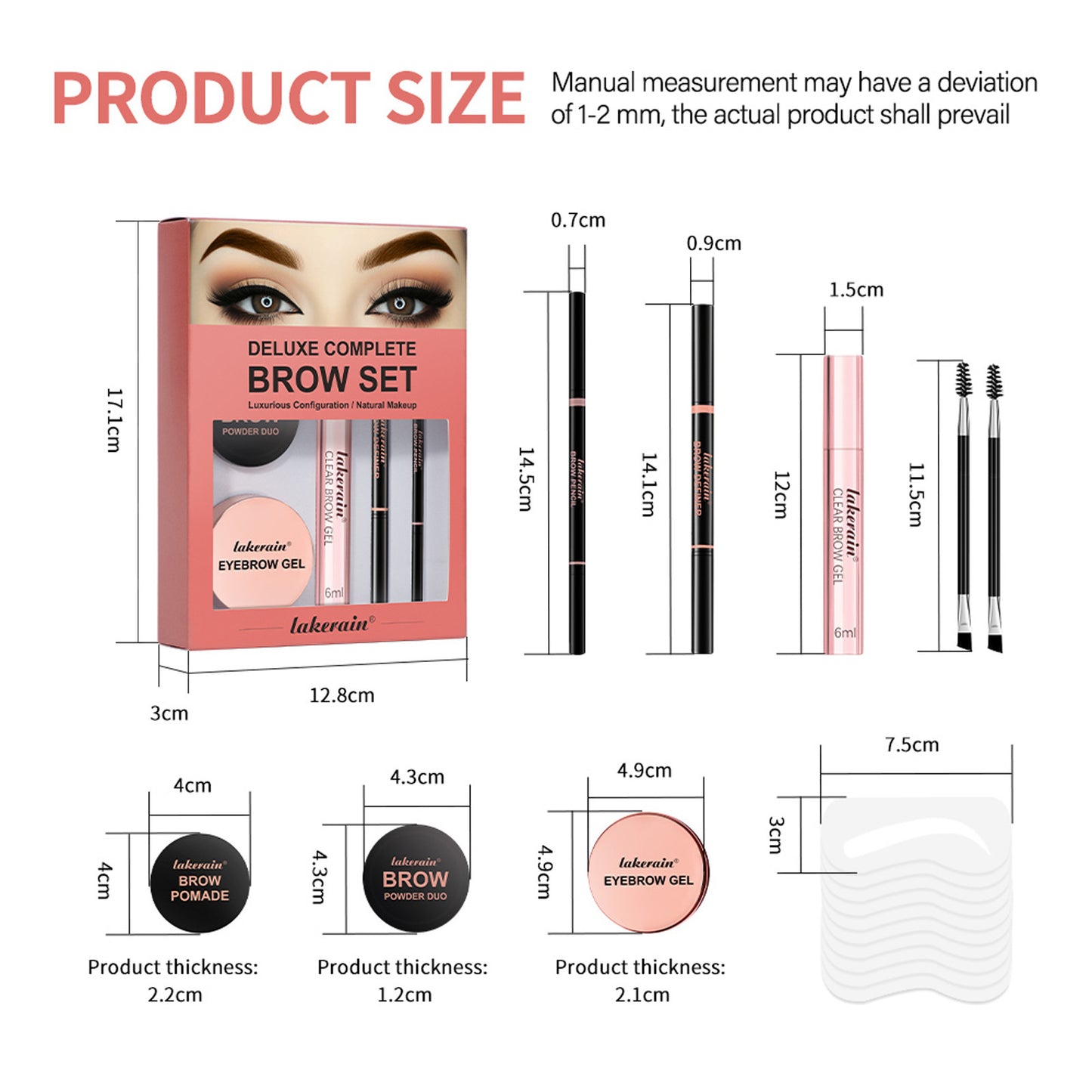 Full Set Of Stereo Powder Brow Cream Eyebrow Gel Suit