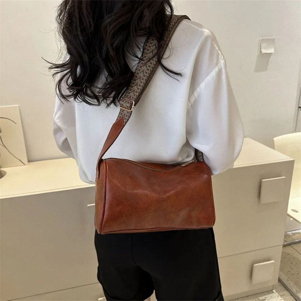 Handbags For Women Shoulder Tote Work Bags Vintage PU Leather Boston Women Small Handbag And Purse Fashion Designer Crossbody Bag Female Casual Travel Pillow Shoulder Bag (China)