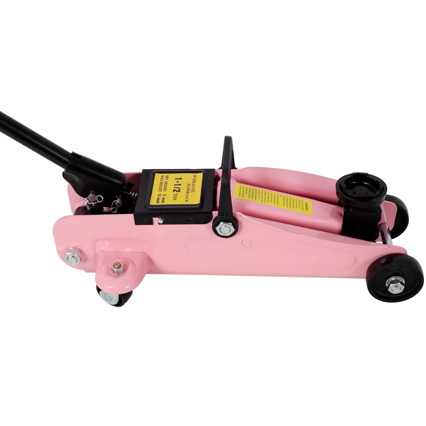 1.5 Ton Low Profile Hydraulic Trolle,Steel Racing Floor Jack,Lifting Range 5-11.8, With Plastic Case,Pink Color