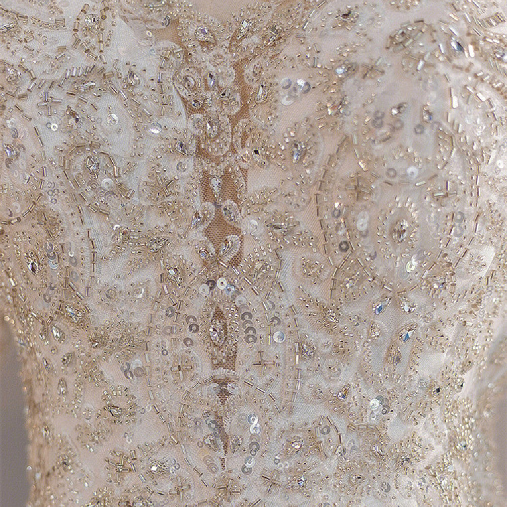 The Bride's Winter Long-sleeved Satin Dress