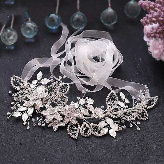 Light Luxury Alloy Flower Wedding Dress Belt