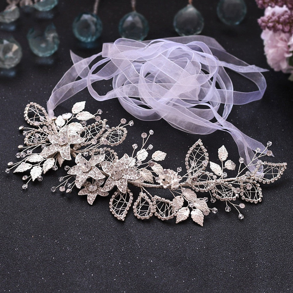 Light Luxury Alloy Flower Wedding Dress Belt
