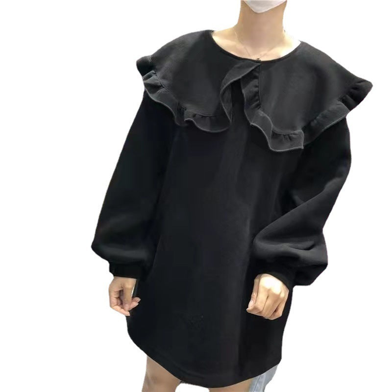 Plush Padded Dress With Doll Collar