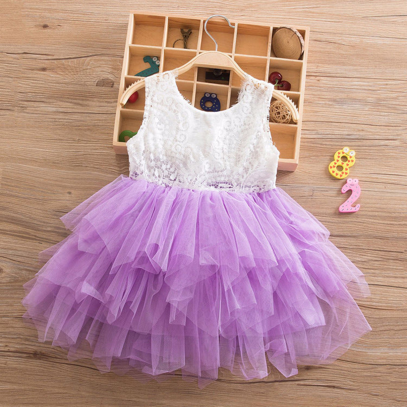 Lace princess children's dress