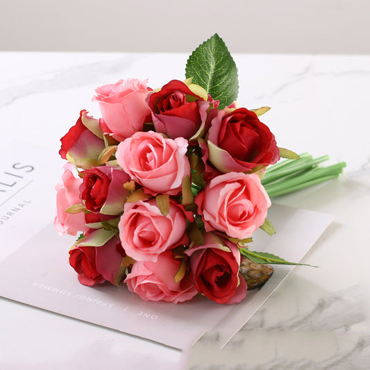 12 bouquets of simulated roses