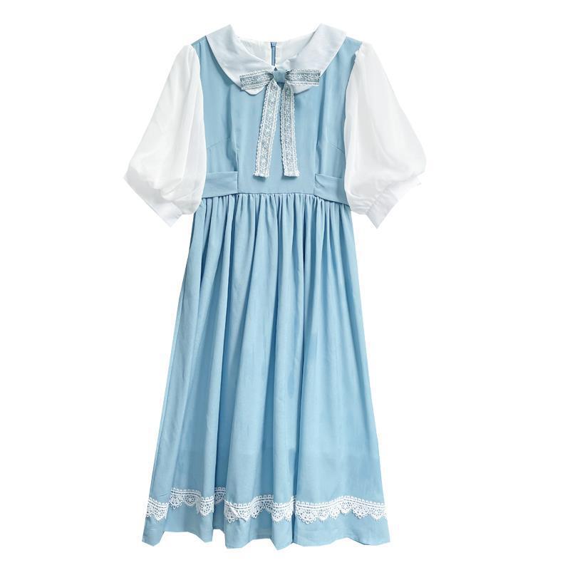 Women's French Retro Doll Collar Mori Hepburn Dress