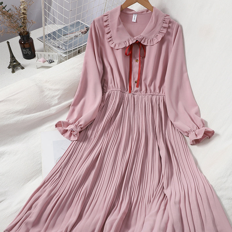 Fungus doll lapel age reduction sweet girl dress