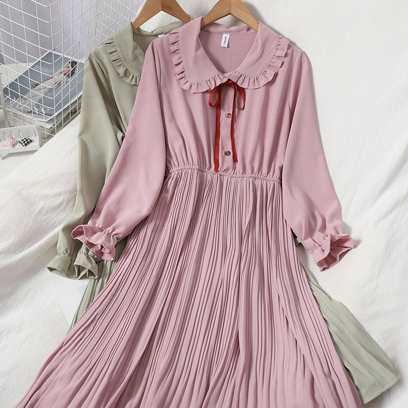 Fungus doll lapel age reduction sweet girl dress