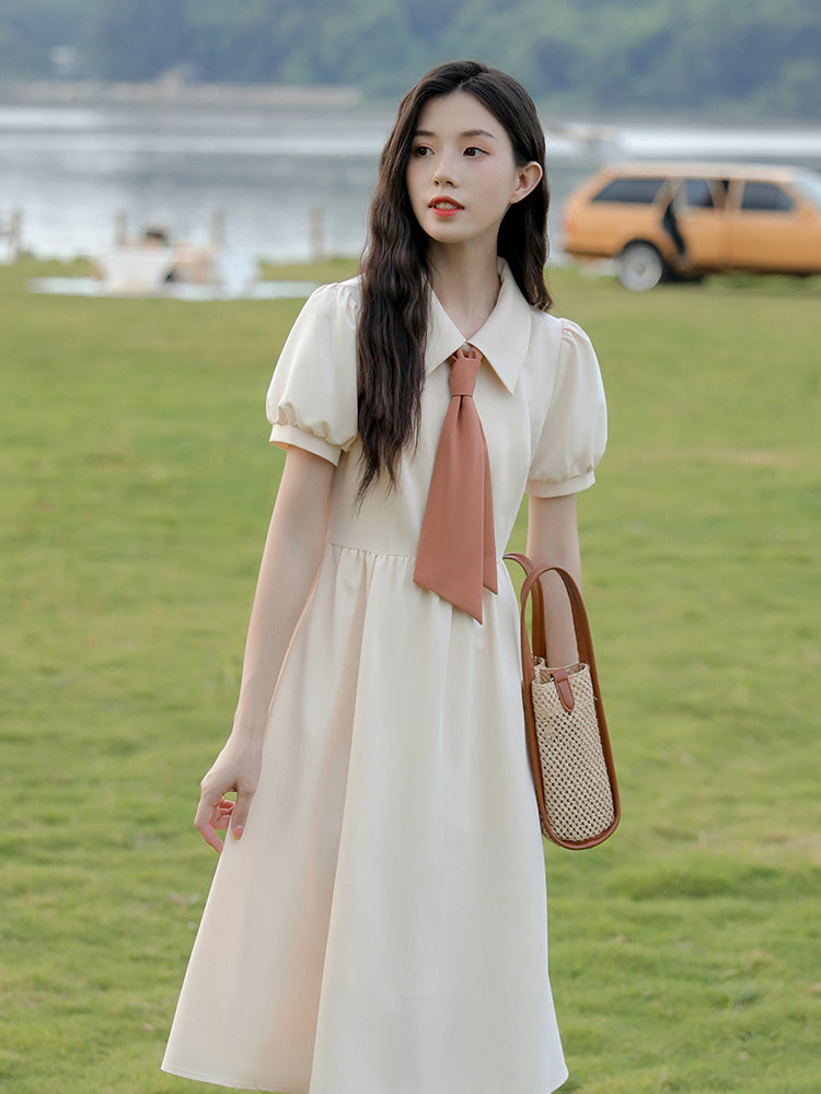 Look Thin Fairy Doll Collar Dress Thin Summer