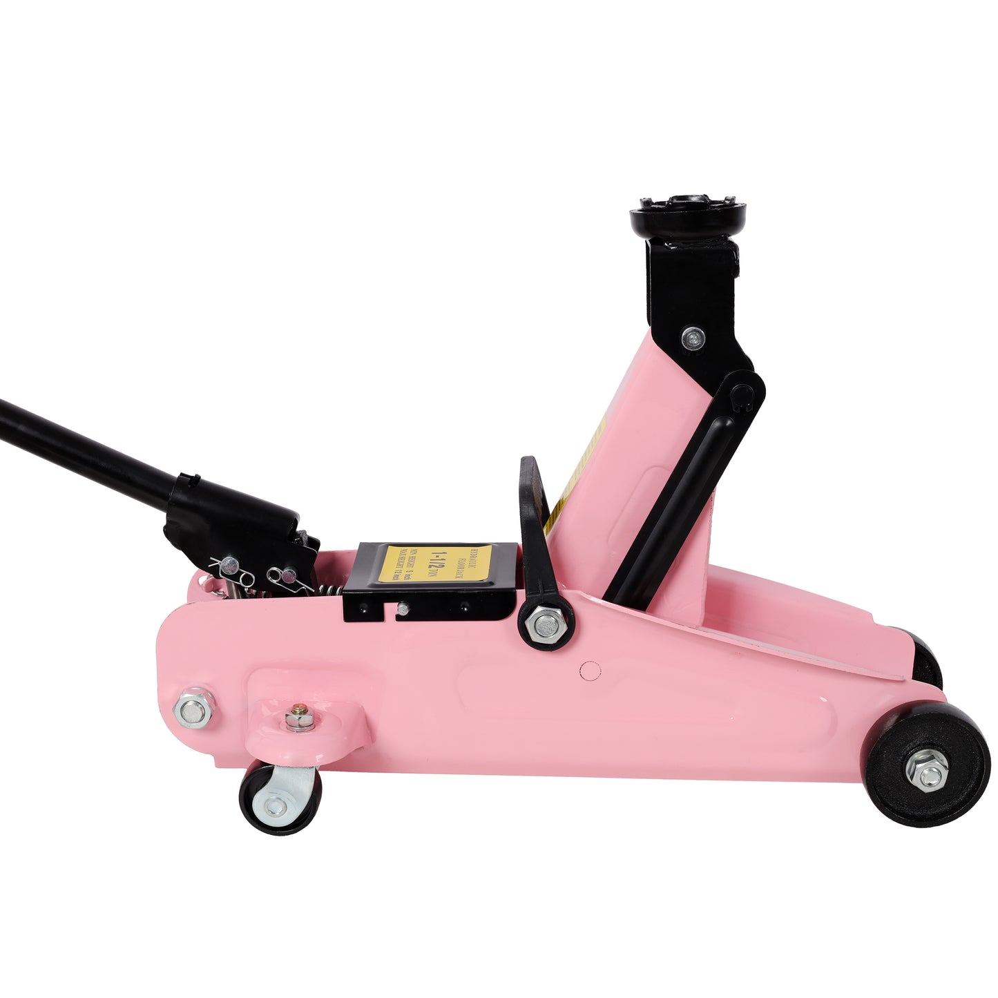 1.5 Ton Low Profile Hydraulic Trolle,Steel Racing Floor Jack,Lifting Range 5-11.8, With Plastic Case,Pink Color