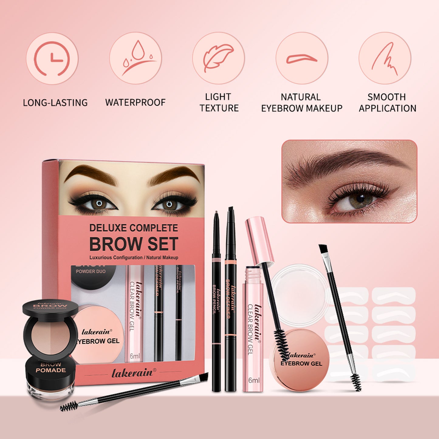 Full Set Of Stereo Powder Brow Cream Eyebrow Gel Suit