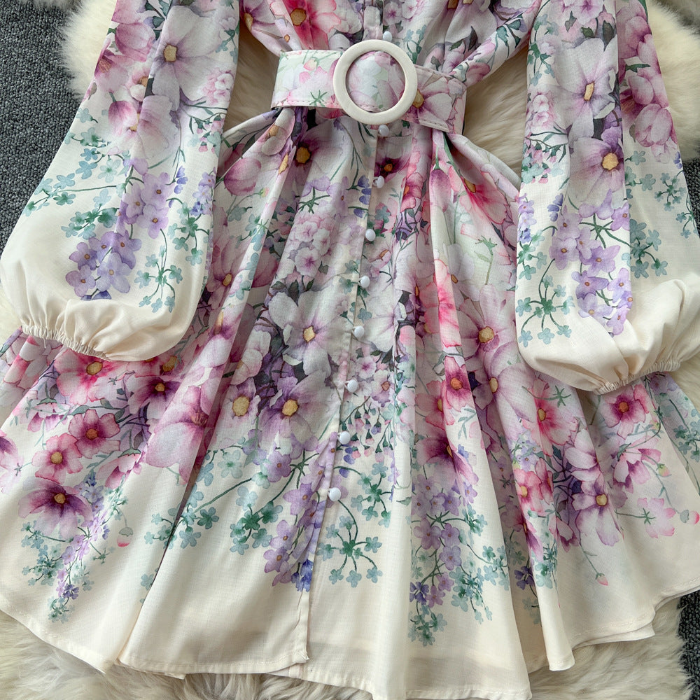 Super Fairy Seaside Holiday V-neck Floral Dress