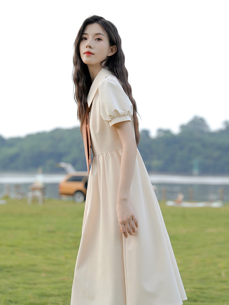 Look Thin Fairy Doll Collar Dress Thin Summer