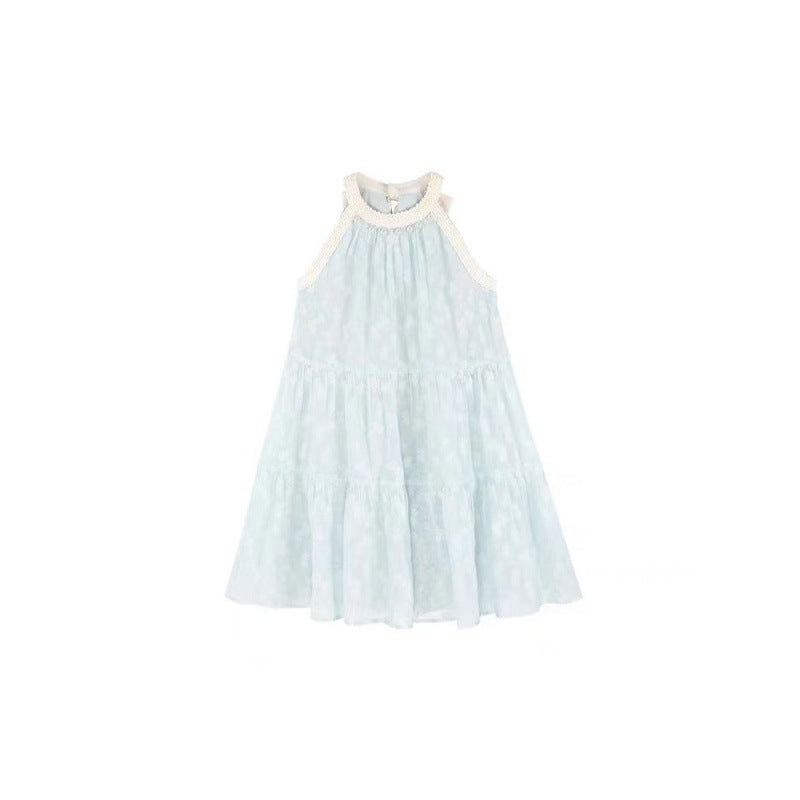 Mori Style Doll Green Lace Stitching Halter Dress