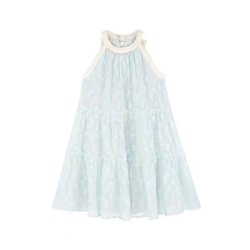 Mori Style Doll Green Lace Stitching Halter Dress